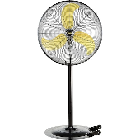 Elexnux 30in 120V 3-Speed High Velocity Indoor or Outdoor Yellow Oscillating Misting Pedestal Fan IR-FAN7802
